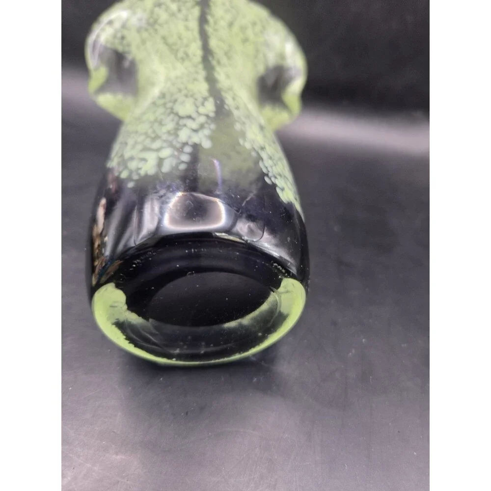 Black And Lime Green Teleflora Hand Blown 8